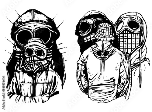 set of casual football sticker tattoo vector design