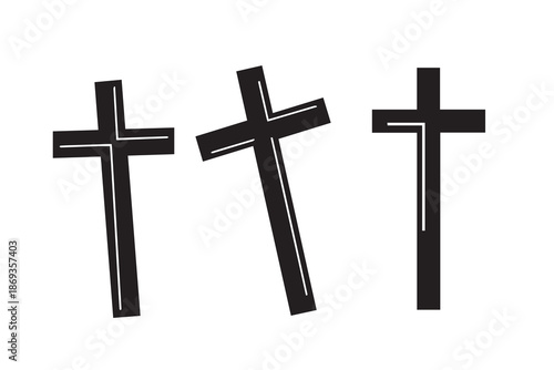 cross on a wooden background