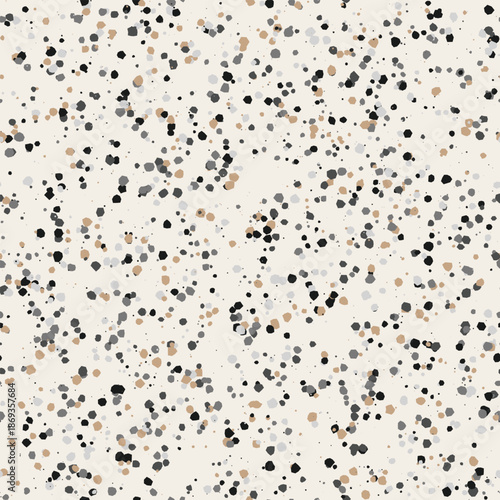 Dense Earthy Terrazzo Seamless Pattern for Floor and Wall Decor