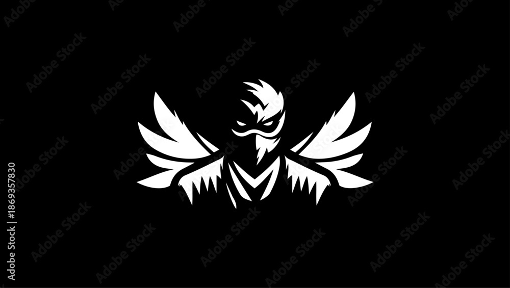 Obraz premium lando norris vector logo, military black and white isolated icon, vanguardvalor mascot emblem, army minimalist and flat logo, ninja vector, wolf origami, dergonic, viking warrior barbarian logo, vecto