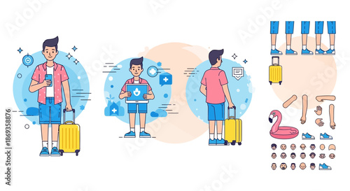 Business Team Analyzing Financial Reports and Market Trends, Data Analysis Vector Art