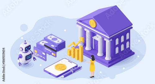 Mobile phone with a growing graph on screen, symbolizing mobile business, finance, and digital marketing success.