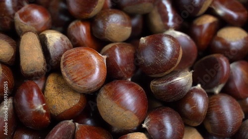  Fresh Chestnuts Full Frame Background 