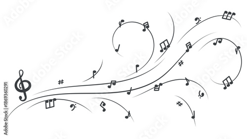 musical notes composition