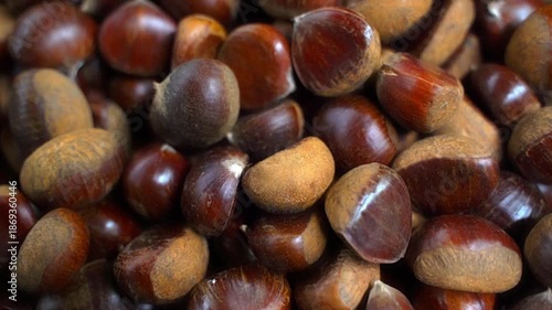  Fresh Chestnuts Full Frame Background 