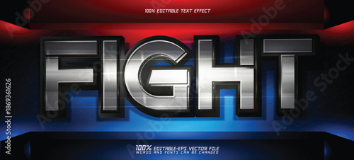 fight steel underground style text effect