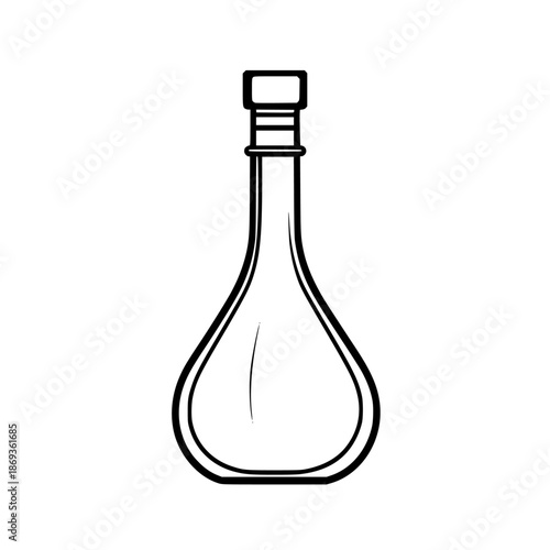 simple line art glass olive oil spout text 'clean' background. | Clean, isolated vector art for creative projects.