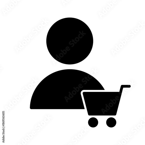 Shopping icon vector. Online shopping Illustration sign. Purchases symbol. Sale logo.