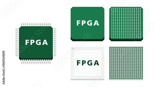 Reconfigurable Logic Function Concept Diagram of FPGA Explaining Flexible Hardware Processing and Custom Circuit Behavior in Digital Systems
