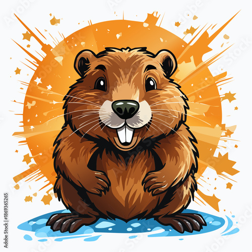 Biber - Cartoon Comic Stil