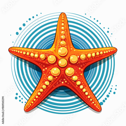 Seestern - Cartoon Comic Stil