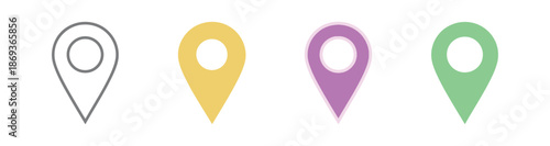 Map pin icon. location pin place marker. Location icon. Map marker pointer icon set. GPS location symbol collection.