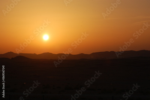 Wallpaper Mural Sunset over desert mountains Torontodigital.ca