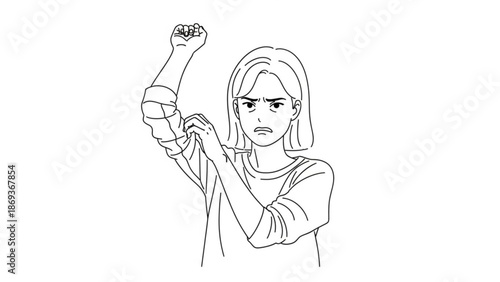 girl in dress with tattoo smoking vector illustration