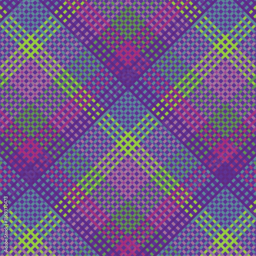 Plaid Seamless Pattern Template with Premium Fabric Design for Clothing and Textiles