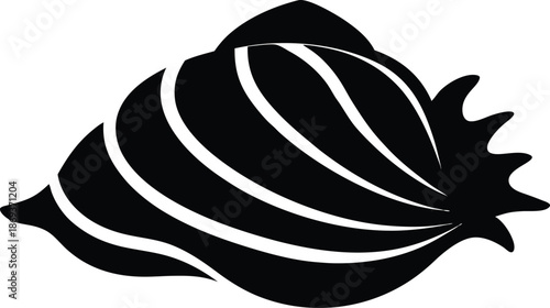 Sea shell sink stencil stamp vector, Sea shell silhouette, Seashell Silhouette vector illustration