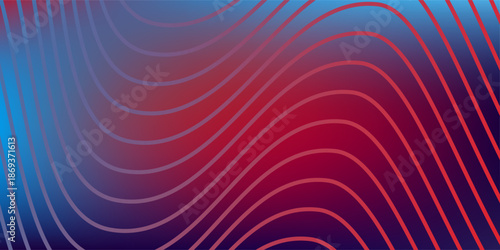 Blue purple red gradient mesh abstract background with wavy blended lines business element purple design dynamic blue simple