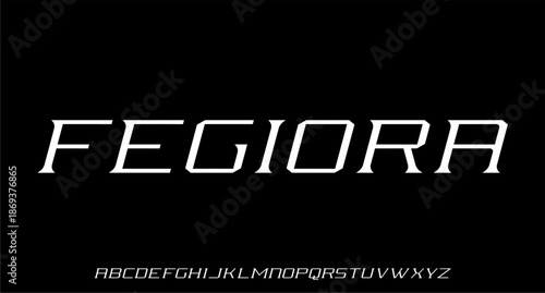 FEGIORA modern geometric circular font with rounded edges.