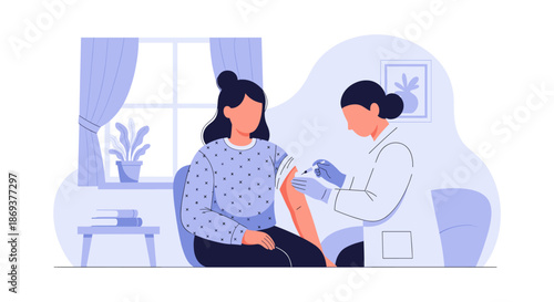 Doctor Examining Patients Arm in Clinic.