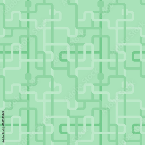 Seamless utility infrastructure pattern - connecting pipes geometric maze design. Water pipes background.