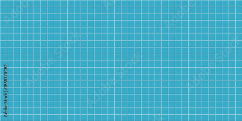 Simple blue square tiles seamless mosaic pattern. Vector background of wall tiles.