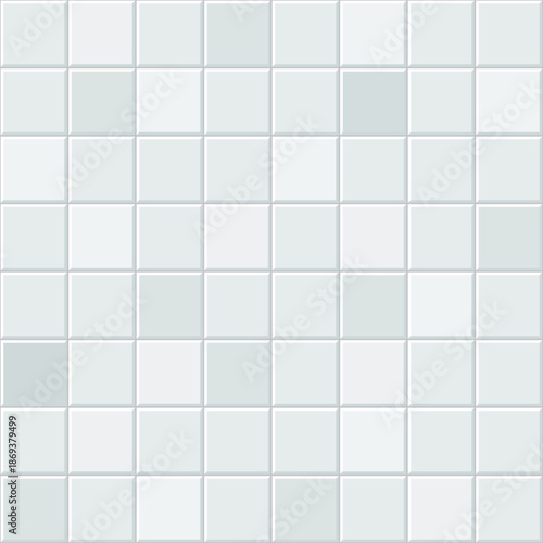 Tiles background. Vector tiles texture. Square tiled wall. Grey tiles seamless vector pattern.