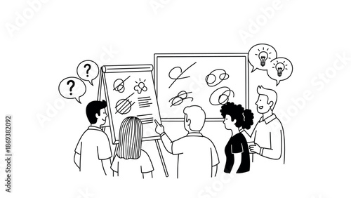 Team brainstorming with linear sketches on boards