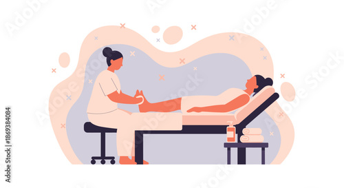 Woman Receiving Massage Therapy Treatment Session.
