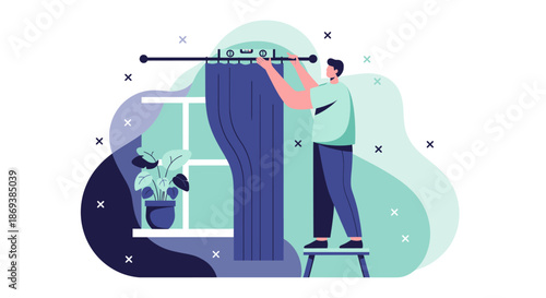 Man Measuring Large Mug with Tape Measure.