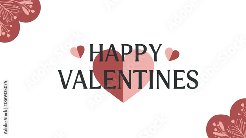 Elegant Valentine's Day Greeting Card with Heart Design