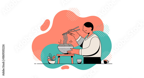 Man Mixing Ingredients in a Bowl.