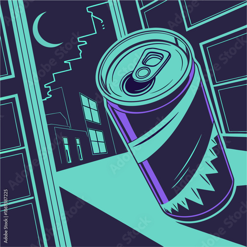 tin can vector illustration