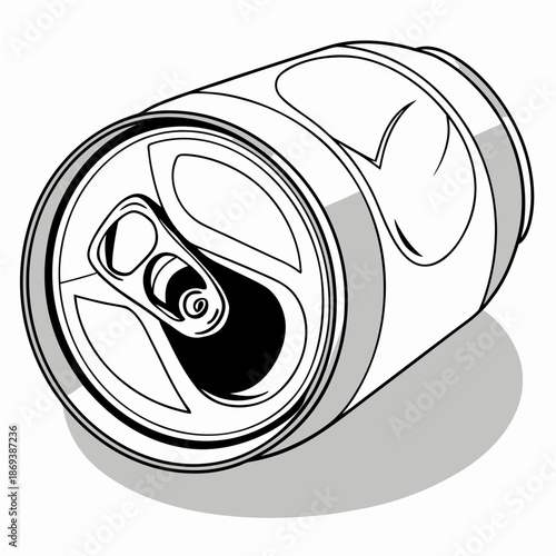 tin can vector illustration