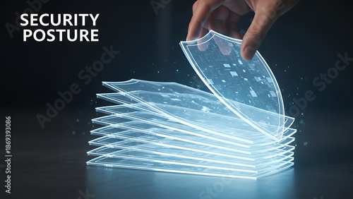 Transparent Layers Being Lifted to Reveal Security Layers