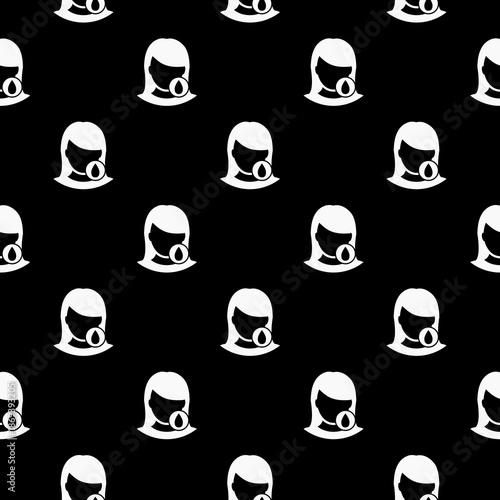 Oily Skin, skin care seamless pattern isolated on black background