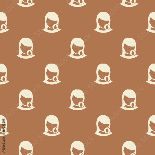 Oily Skin, skin care seamless pattern isolated on color background