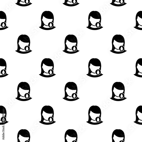 Oily Skin, skin care seamless pattern isolated on white background