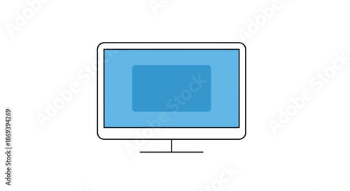 minimalist digital screen illustration showcasing clean lines and bright colors for modern electronic device concepts minimal design