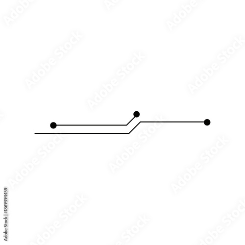 Minimalist Circuit Line Graphic