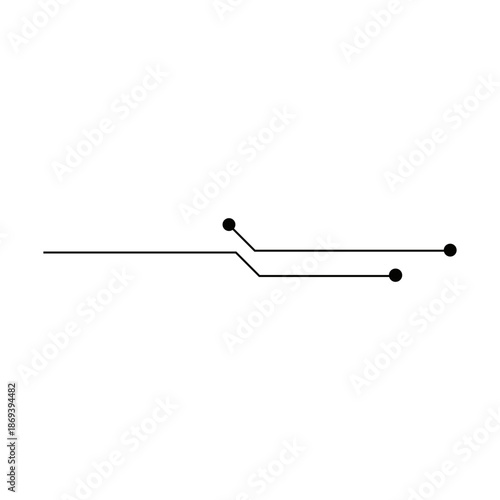 Minimalist Circuit Line Art
