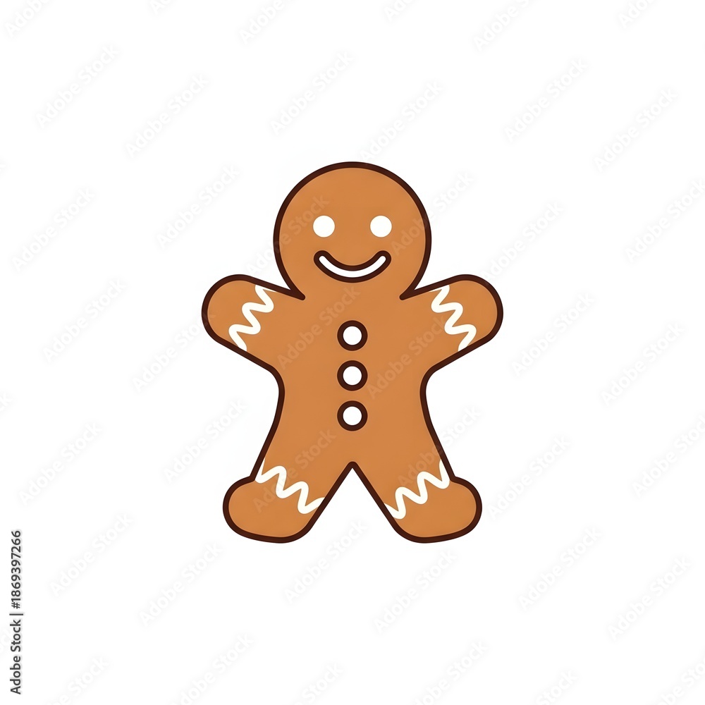 Obraz premium gingerbread man isolated on white