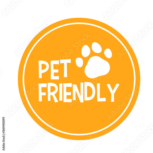 Simple Vector Pet Friendly Label