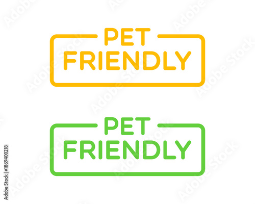 Vector Simple Pet Friendly Labels