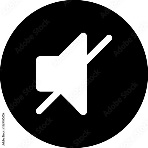 Volume Muted Icon Symbol for Interface Design