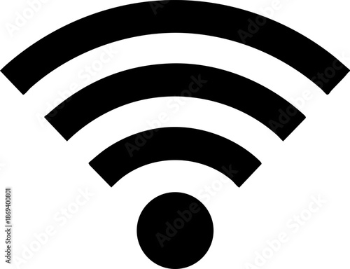 Wireless network internet connection symbol vector icon.