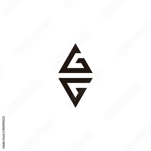 Free Download Two letters G gem geometric symbol simple logo vector - GFXLoad