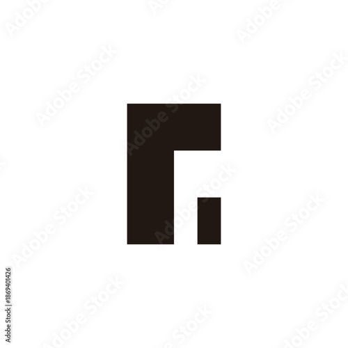 Letter rc cr r c square stripe geometric symbol simple logo vector