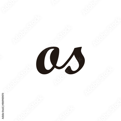 Letter os connect geometric symbol simple logo vector