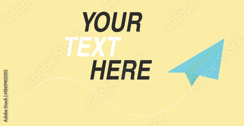 Professional vector background featuring a paper plane