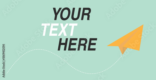 Professional vector background featuring a paper plane